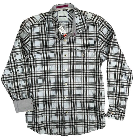 NWT Tommy Bahama Dress Shirt Button Up Plaid Men’s Size Medium - Picture 1 of 10